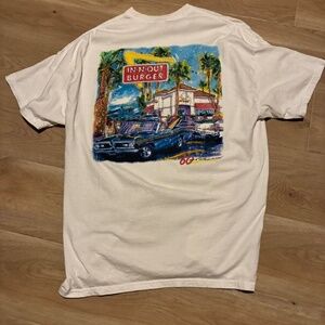 1990s–2000s Hanes Beefy-T x In-N-Out Burger Classic Car Graphic Tee White Men XL